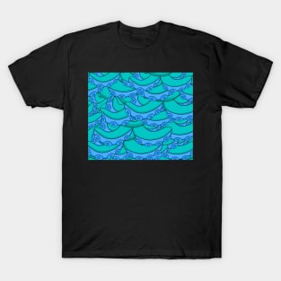 Blue Tentacle Patterns T-Shirt